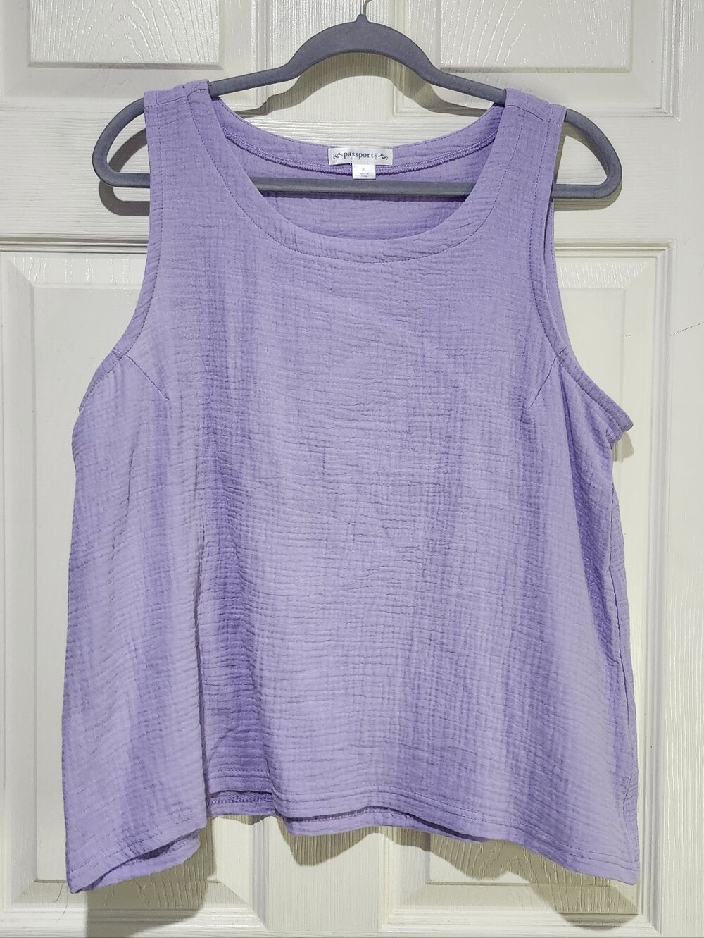 Passport NWOT Lavender Textured Sleeveless Tank Size XL